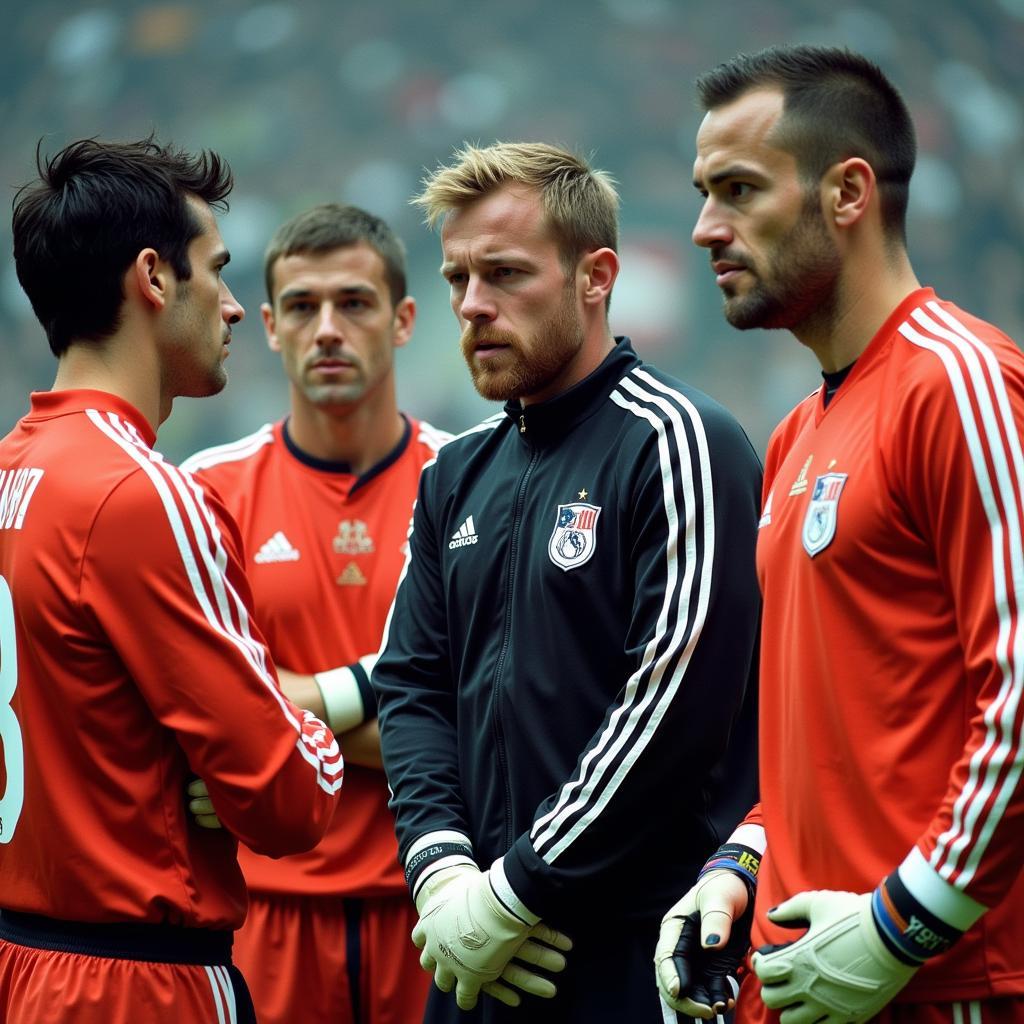 Goalkeepers expressing concern and fear facing Erling Haaland's powerful shots from outside the box.