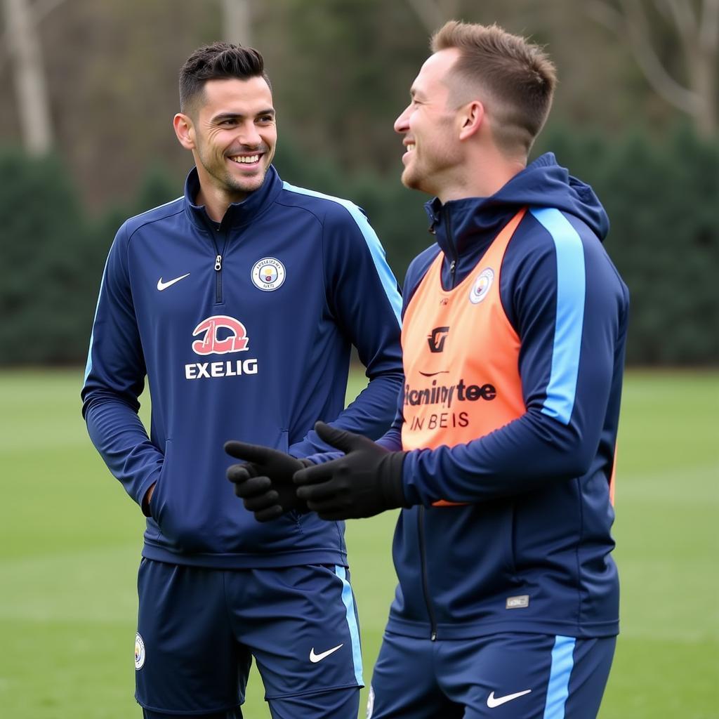 Grealish and Haaland in training