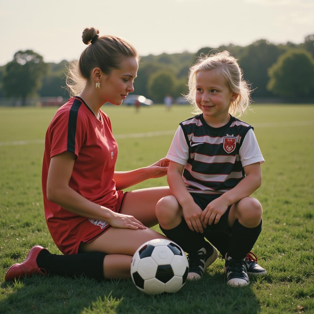 Gry Marita with a Young Erling Haaland