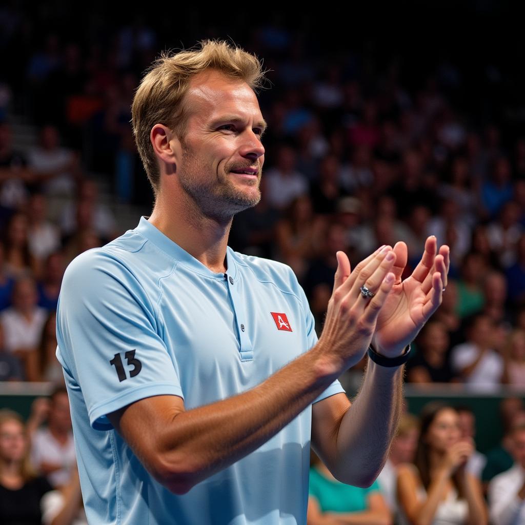 Haaland acknowledging the crowd after a match