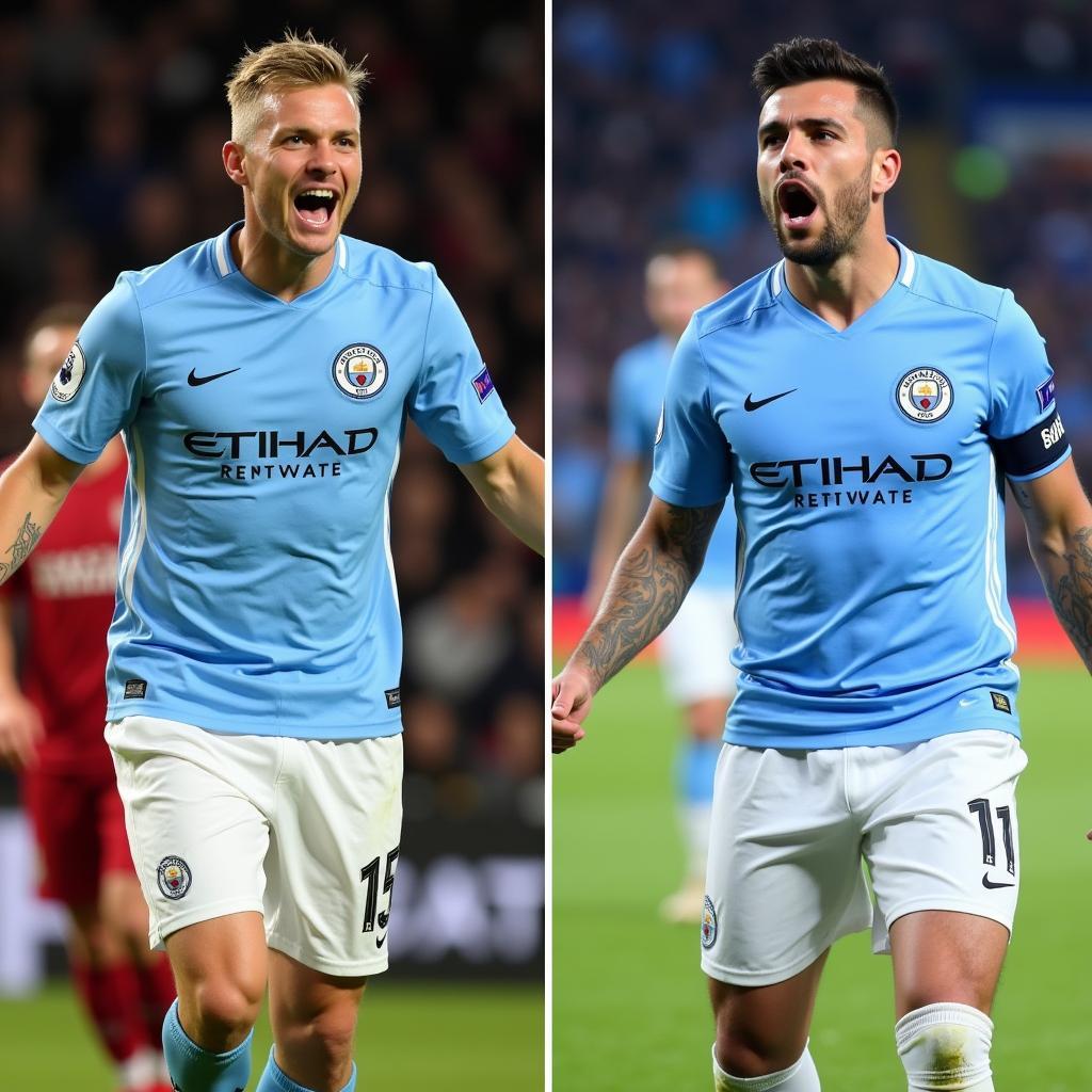 Haaland and Aguero goalscoring records comparison