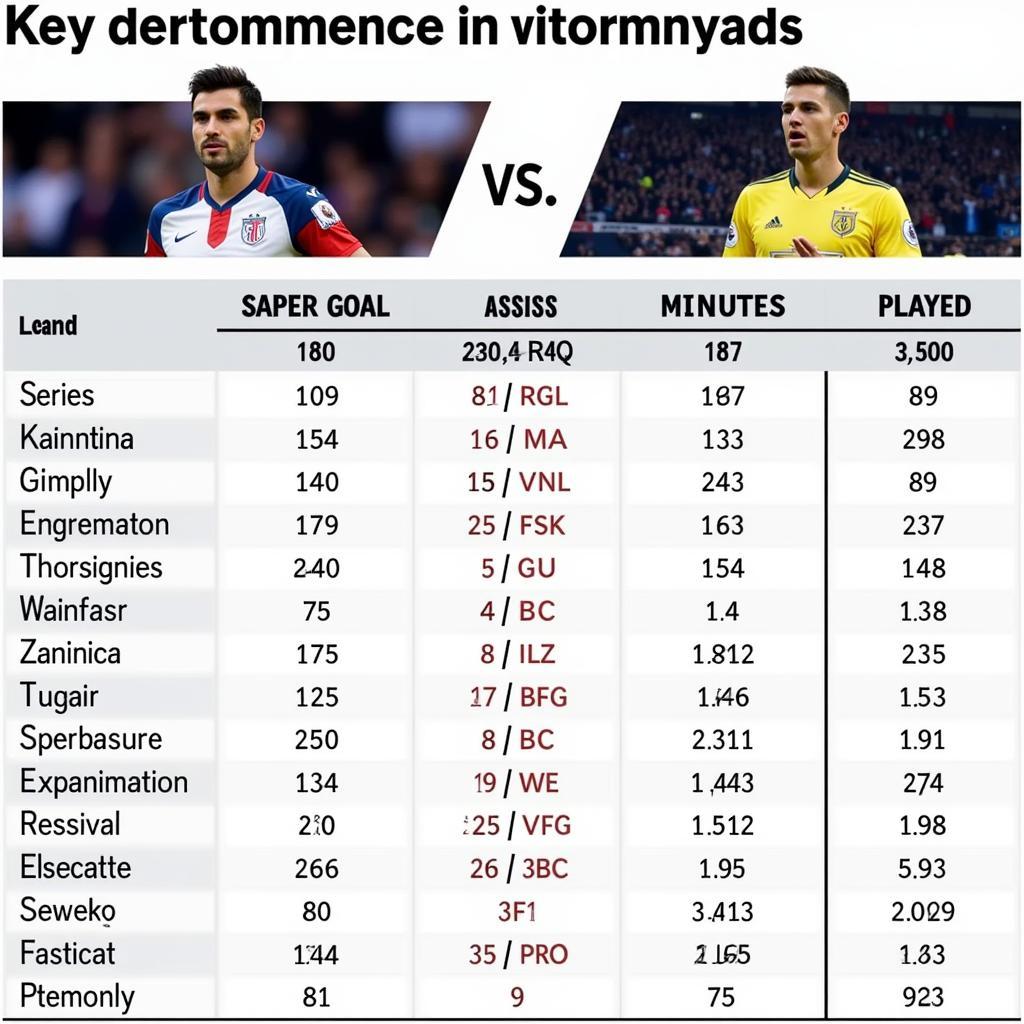 A comprehensive table comparing the statistics of Erling Haaland and Julián Álvarez