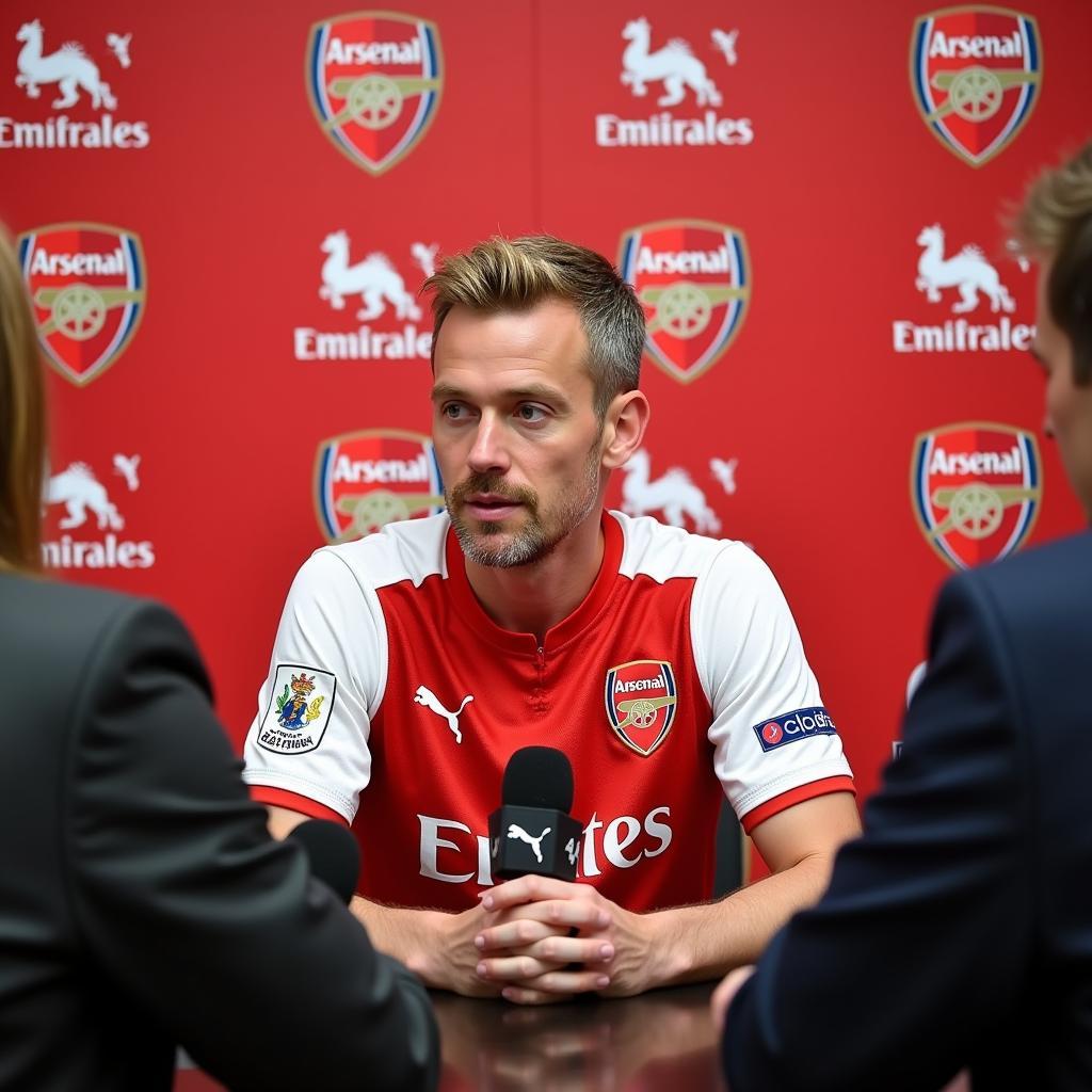 Haaland at an Arsenal Press Conference