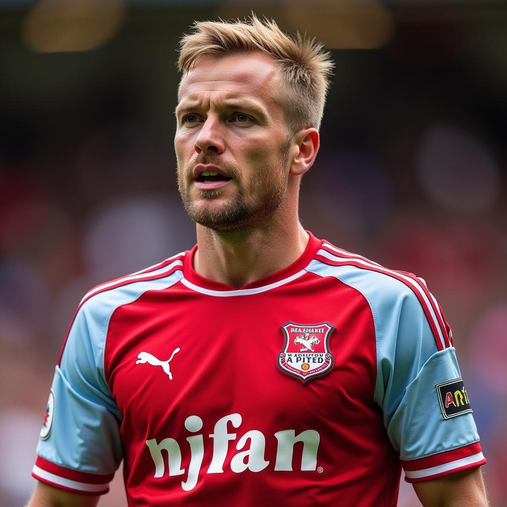 Erling Haaland in an Ashton United Shirt