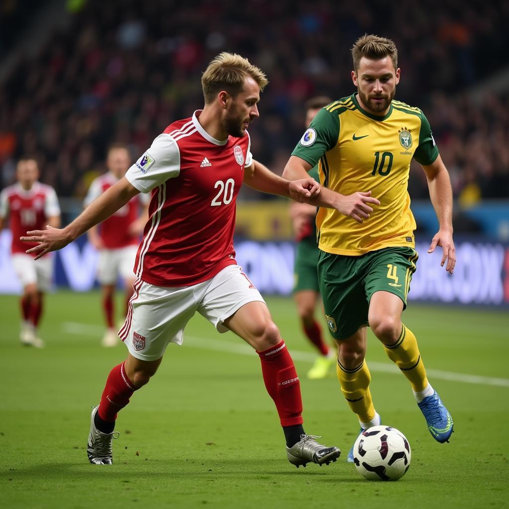 Erling Haaland providing an assist to a teammate.