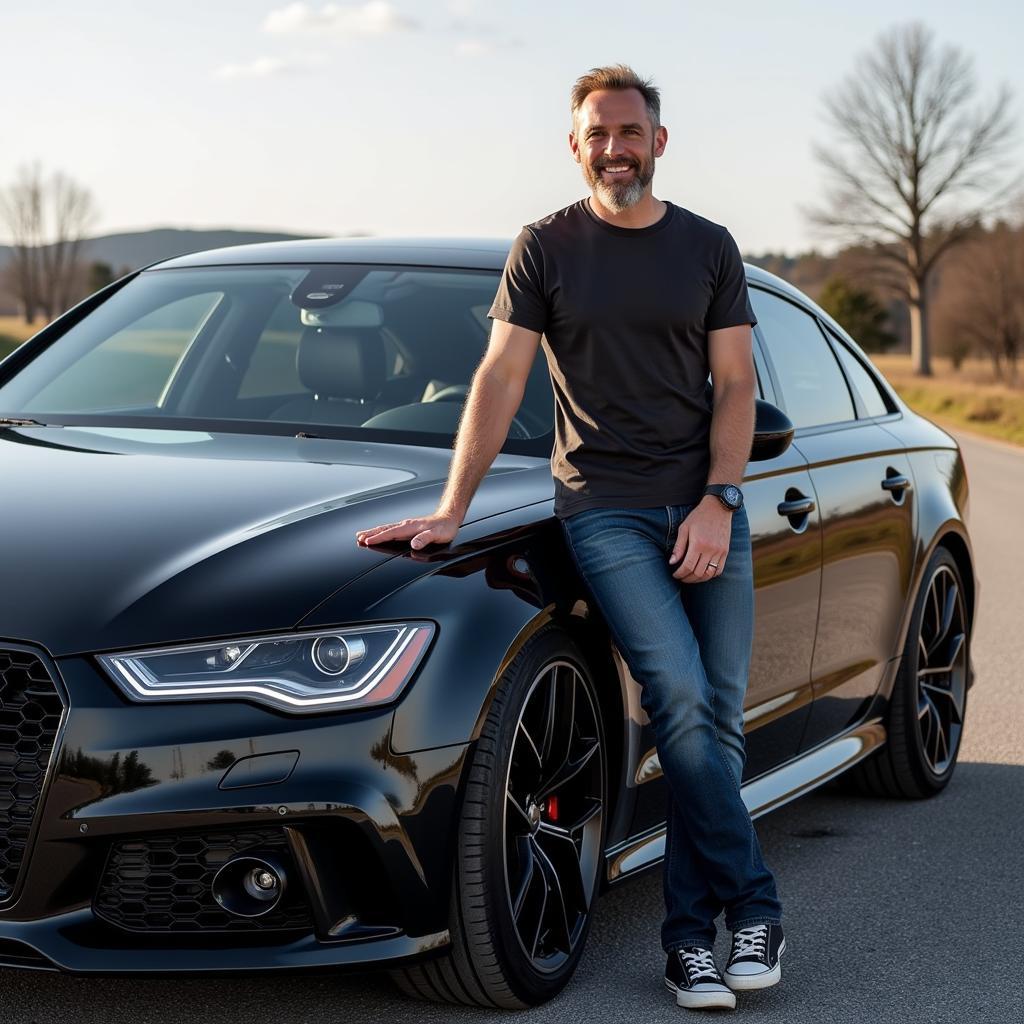 Erling Haaland with his Audi RS6