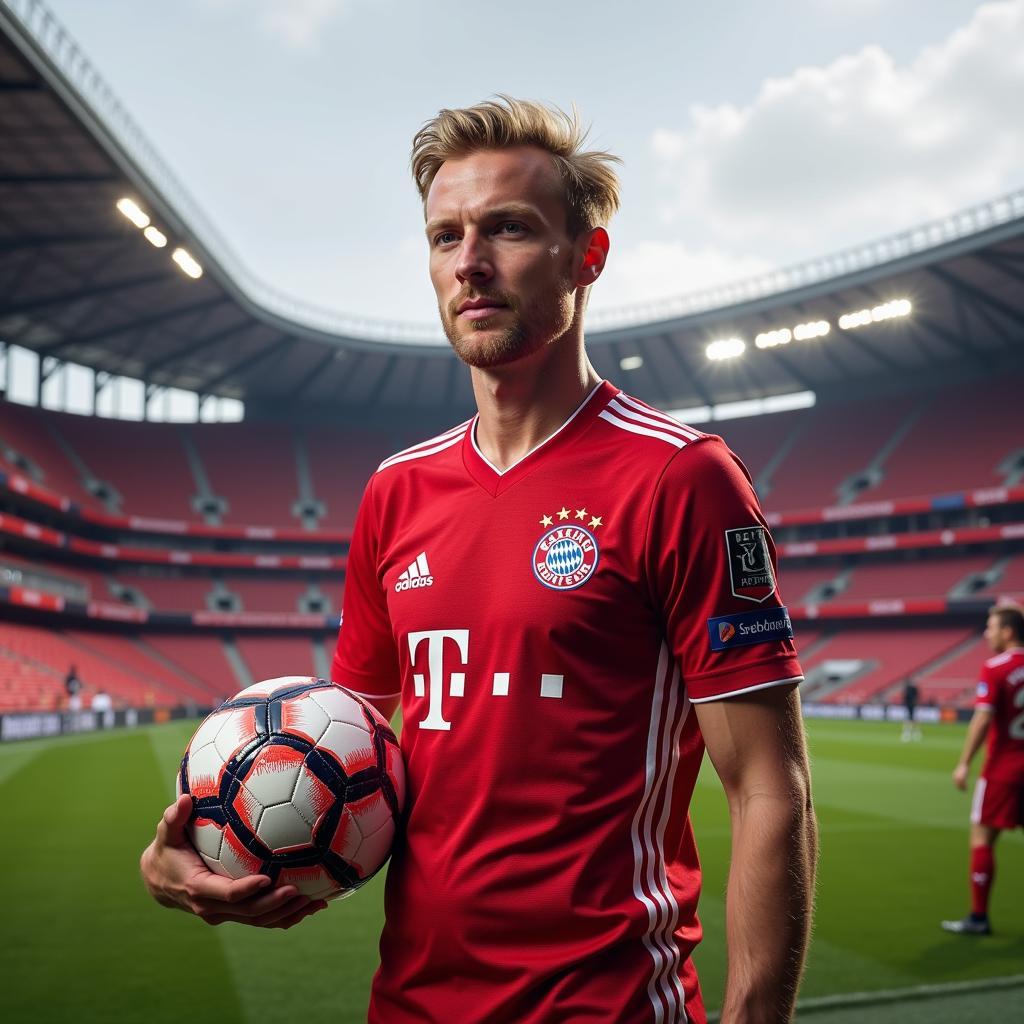 Haaland in a Bayern Munich jersey