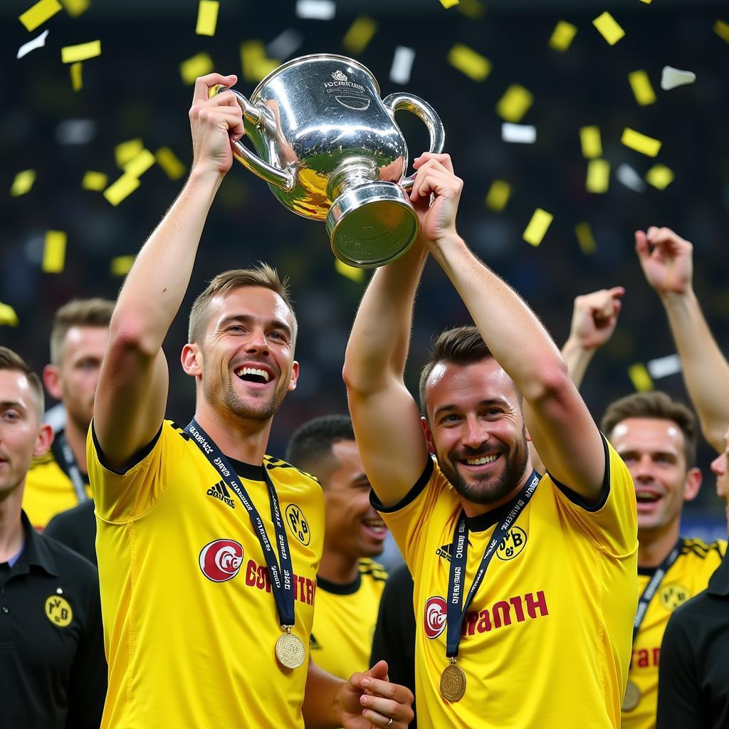 Haaland and Bellingham lift the DFB Pokal trophy