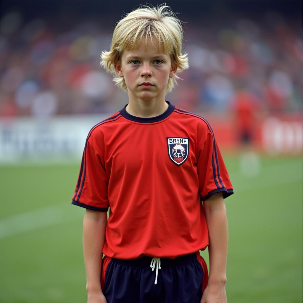 Erling Haaland playing for Bryne FK