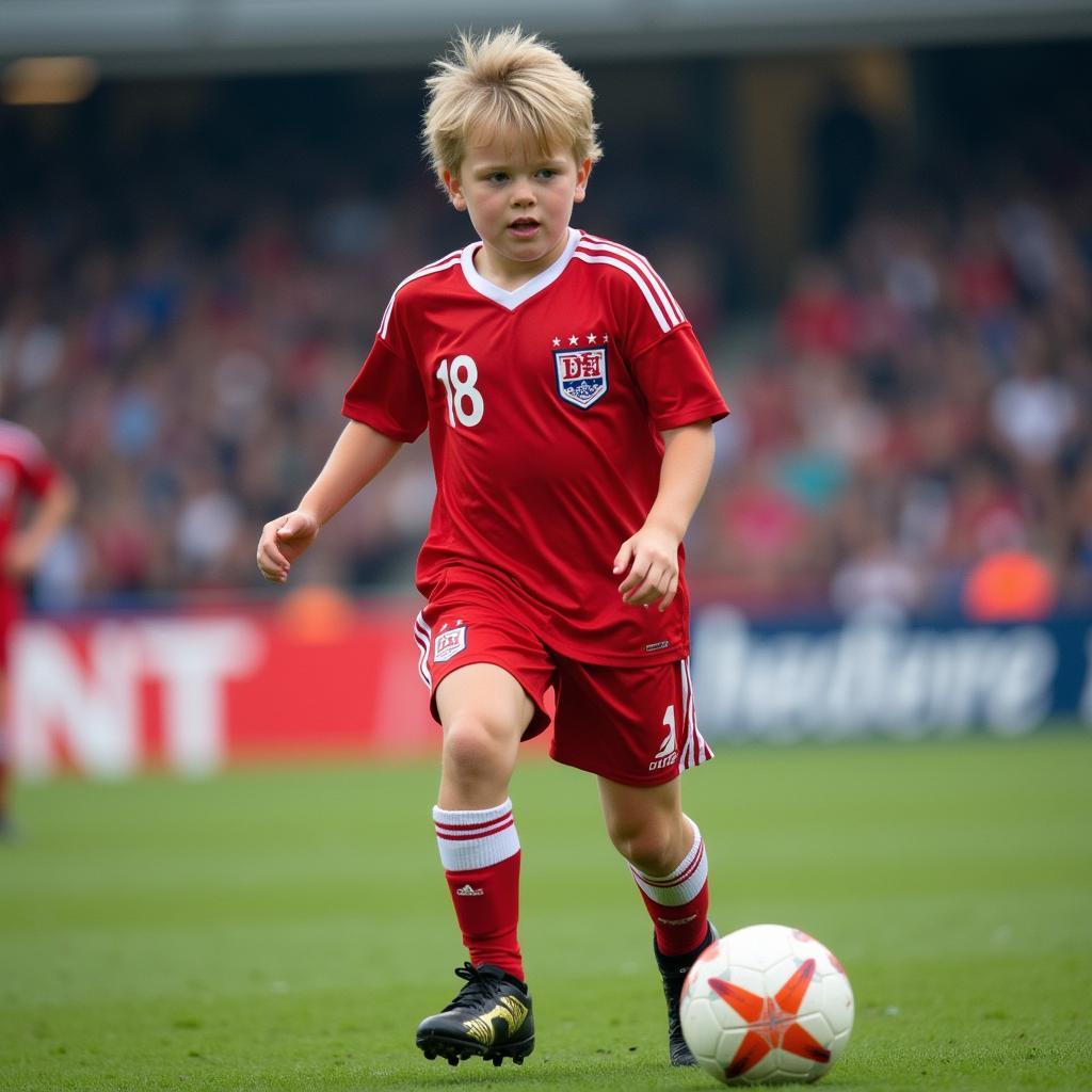 Haaland playing for Bryne FK