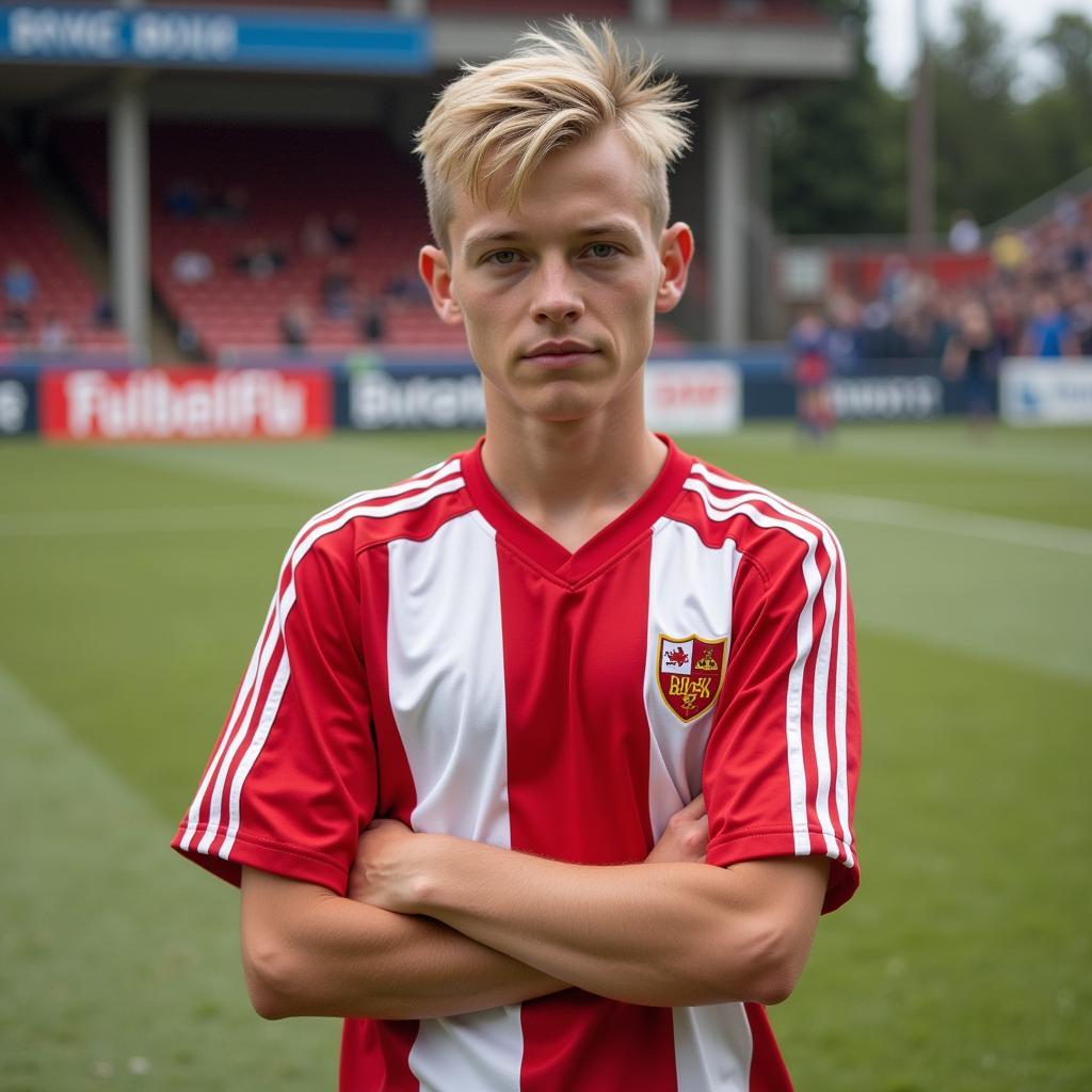 Erling Haaland in Bryne FK Uniform