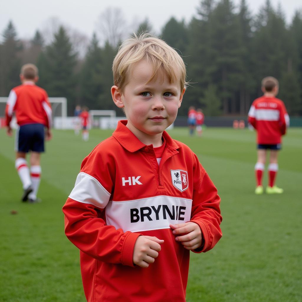 Erling Haaland during his youth career at Bryne FK