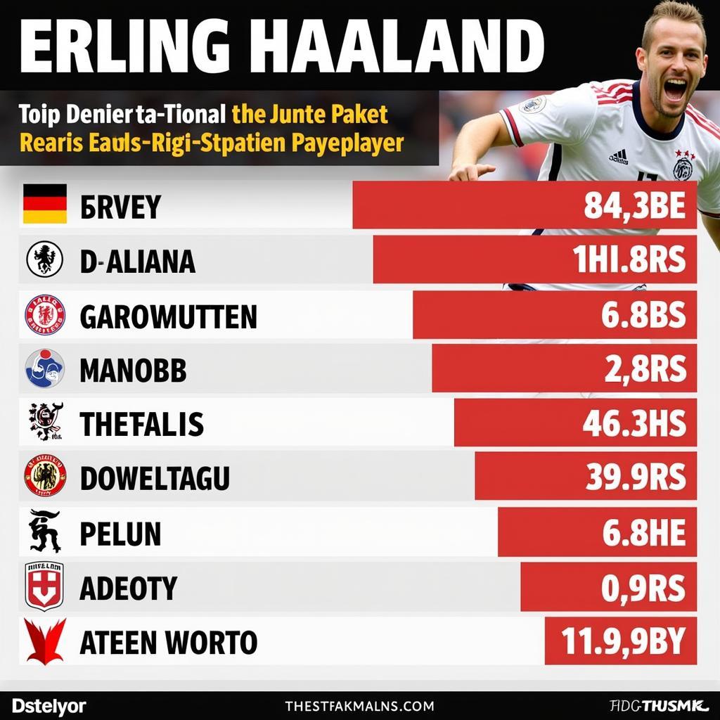 Erling Haaland as top scorer in the Bundesliga