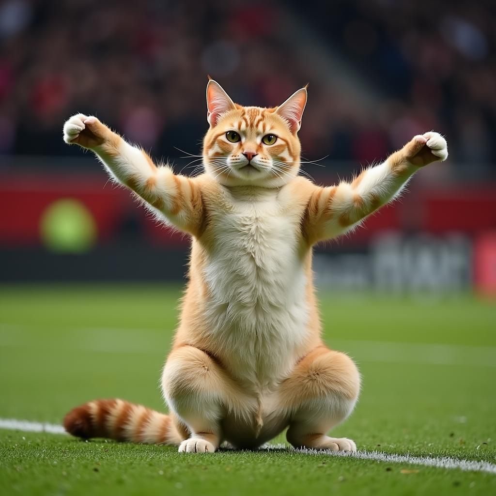 Haaland Cat Goal Celebration