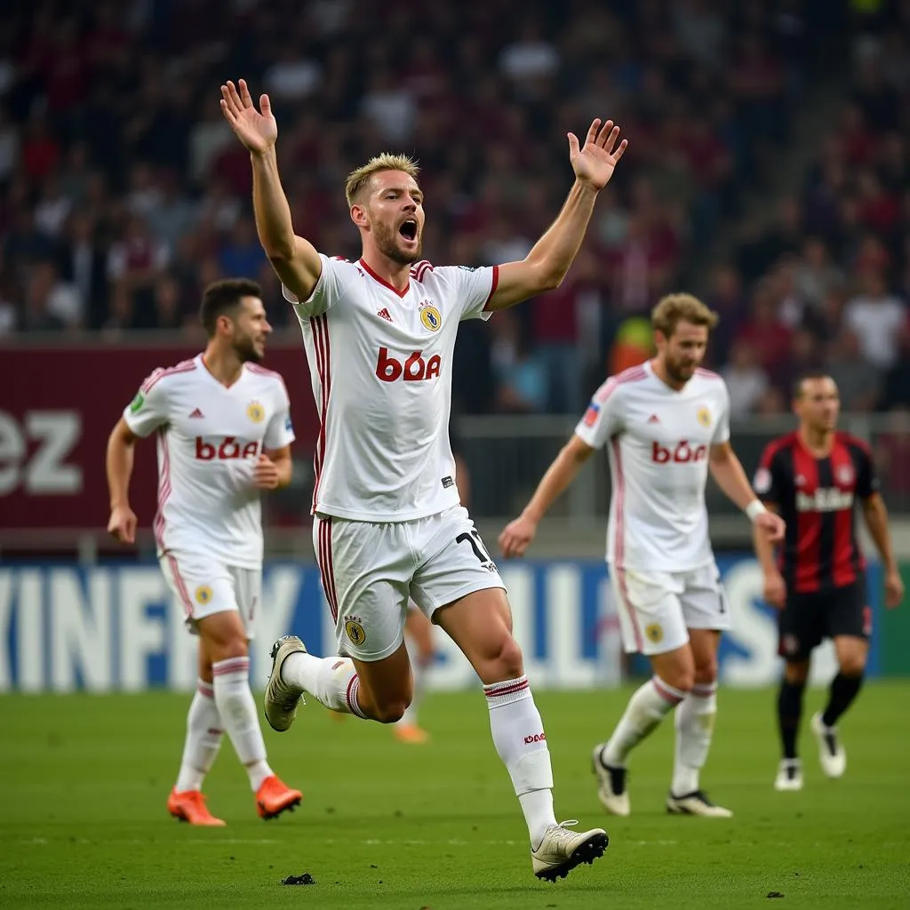 Erling Haaland celebrating a goal