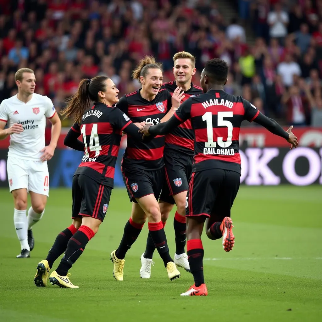 Haaland Celebrating a Goal