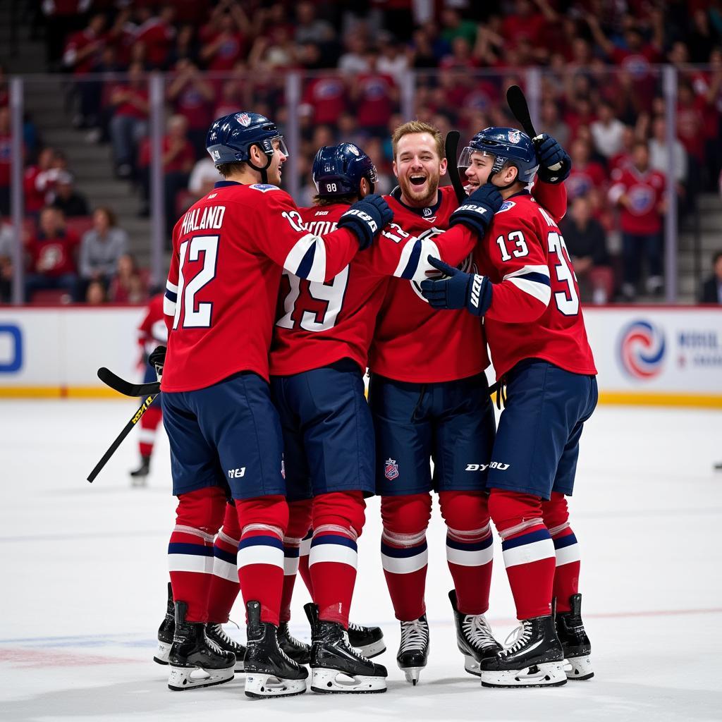 Haaland Celebrating a Goal with Teammates