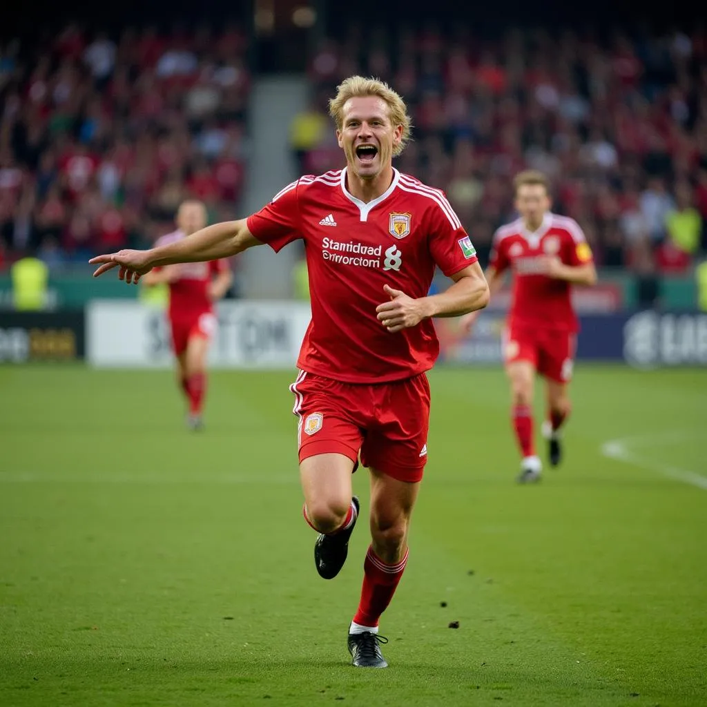 Erling Haaland celebrates a goal