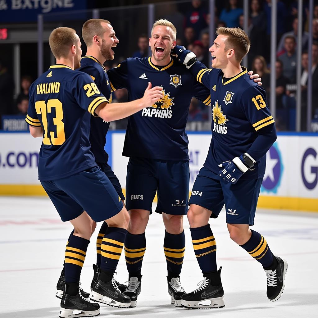 Erling Haaland Celebrating a Goal