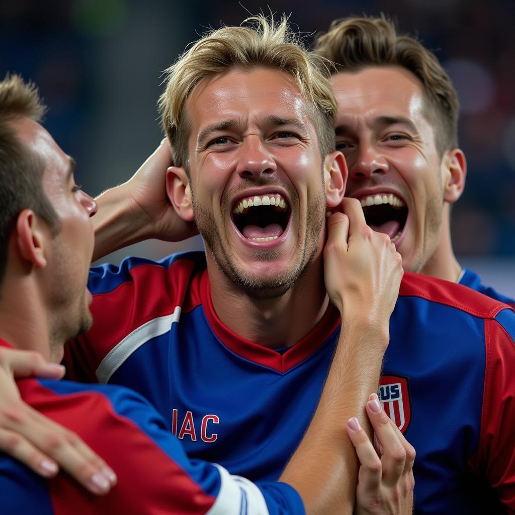 Erling Haaland celebrating a goal