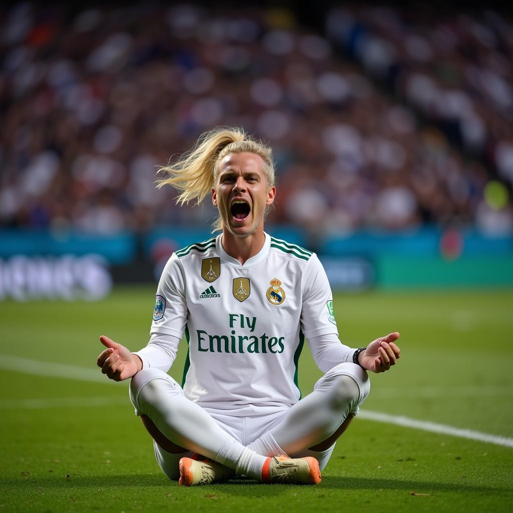 Erling Haaland celebrating a goal