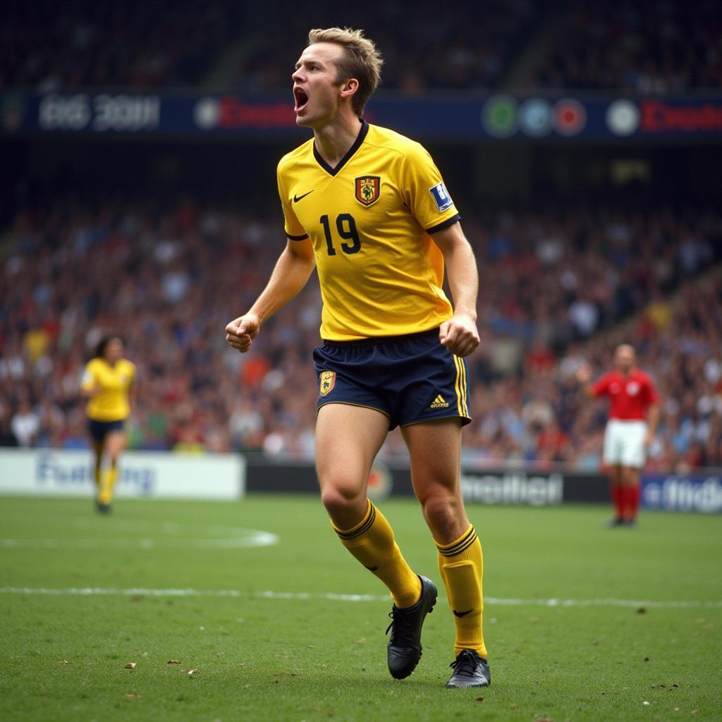 Erling Haaland celebrates a goal