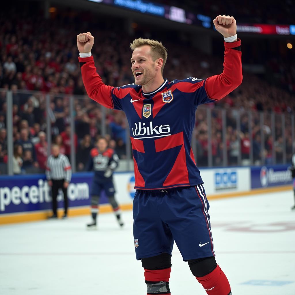 Erling Haaland celebrating a goal