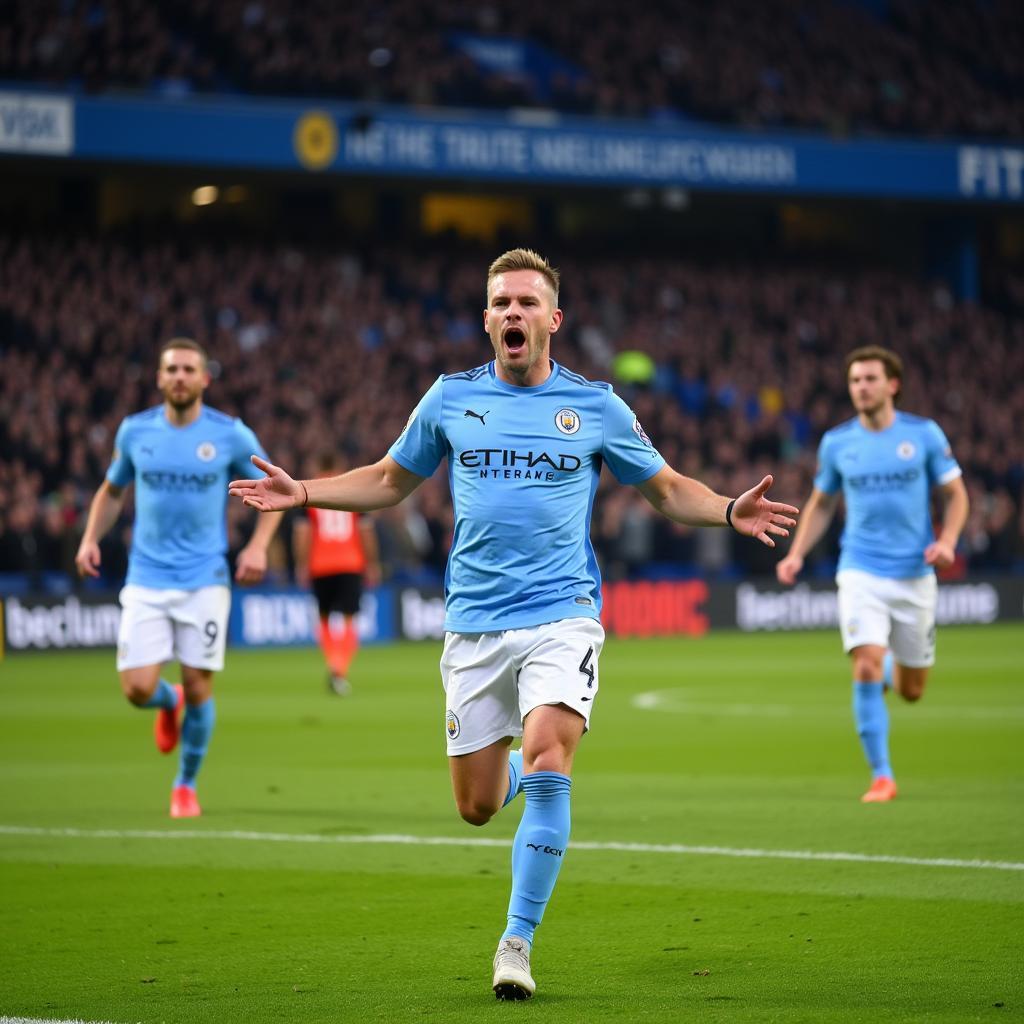 Haaland Celebrating a Goal