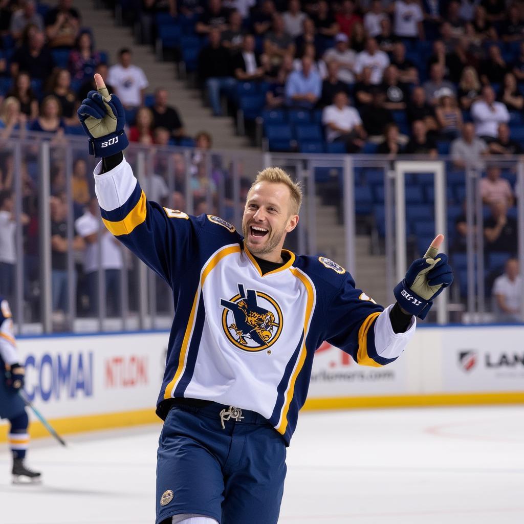 Haaland celebrating a goal