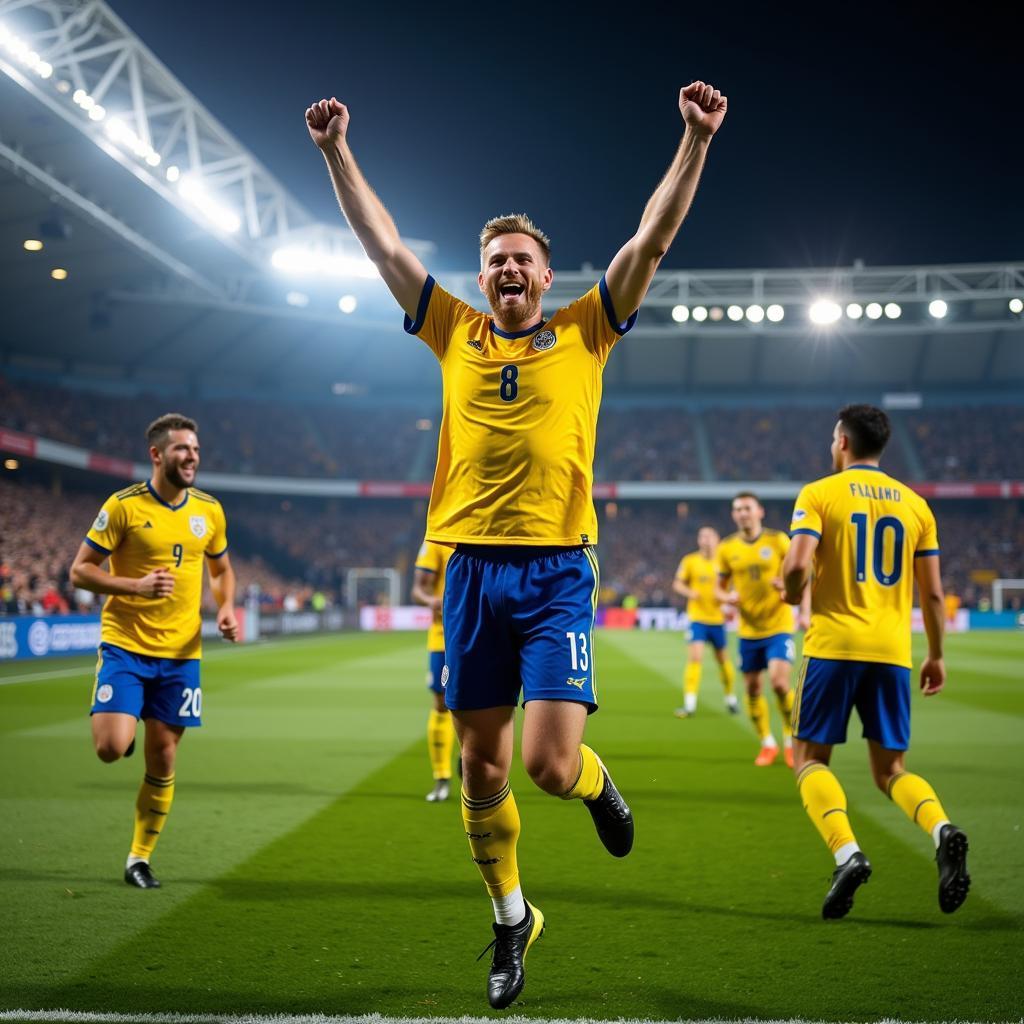 Erling Haaland Celebrating a Goal