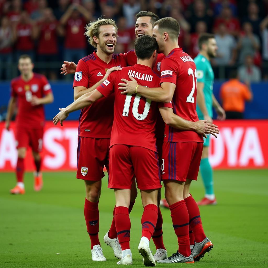 Erling Haaland Celebrating a Goal