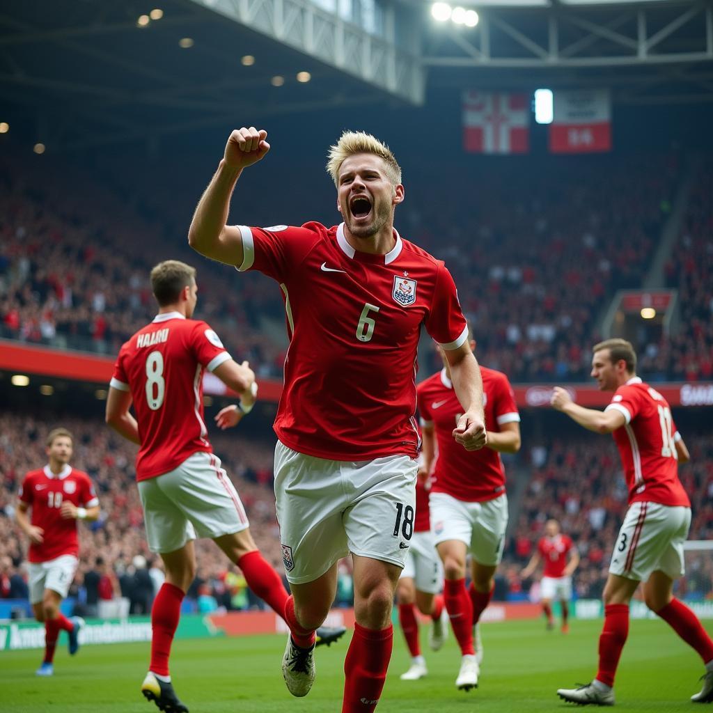 Erling Haaland Celebrating a Goal