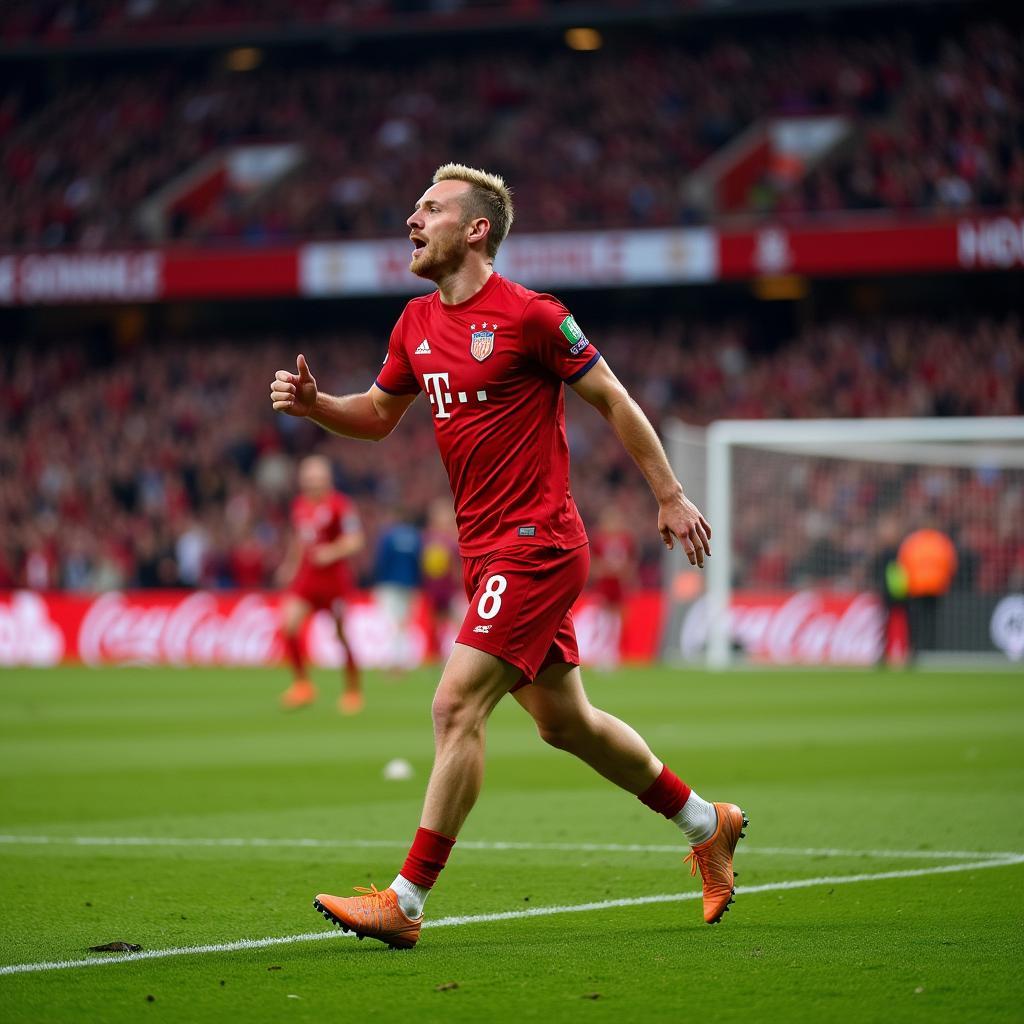 Haaland Celebrating a Goal against Seville