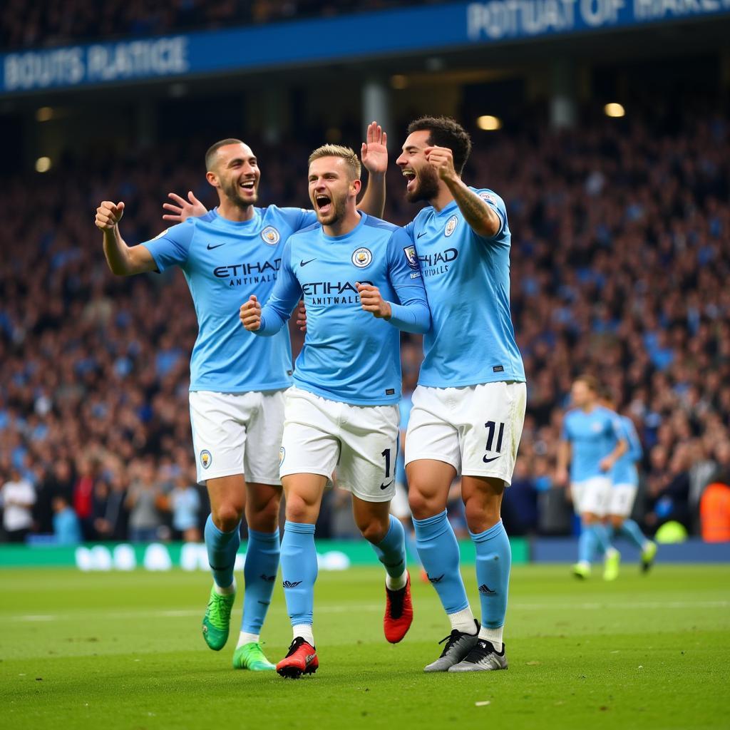 Haaland Celebrating a Goal for Manchester City