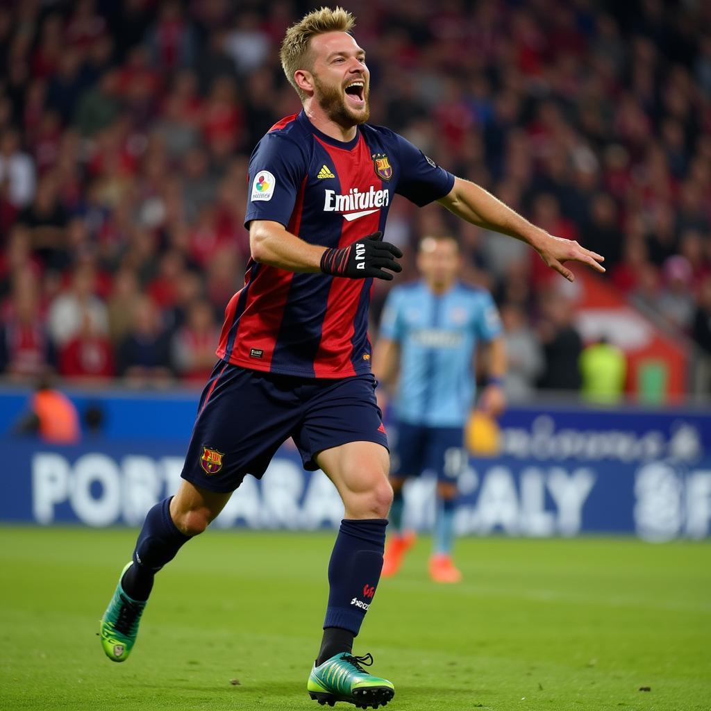 Erling Haaland celebrating a hat trick