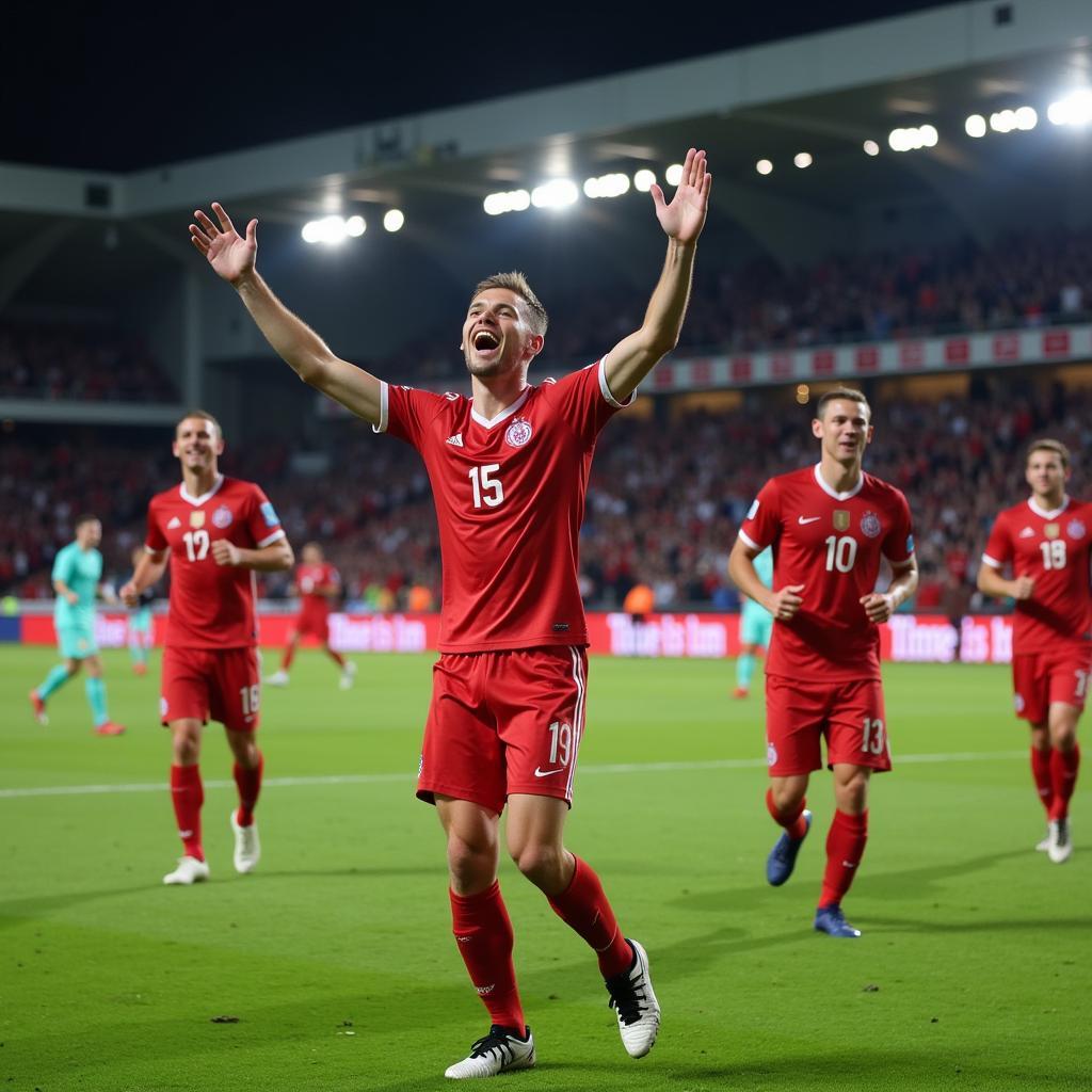 Haaland Celebrating a Hat Trick