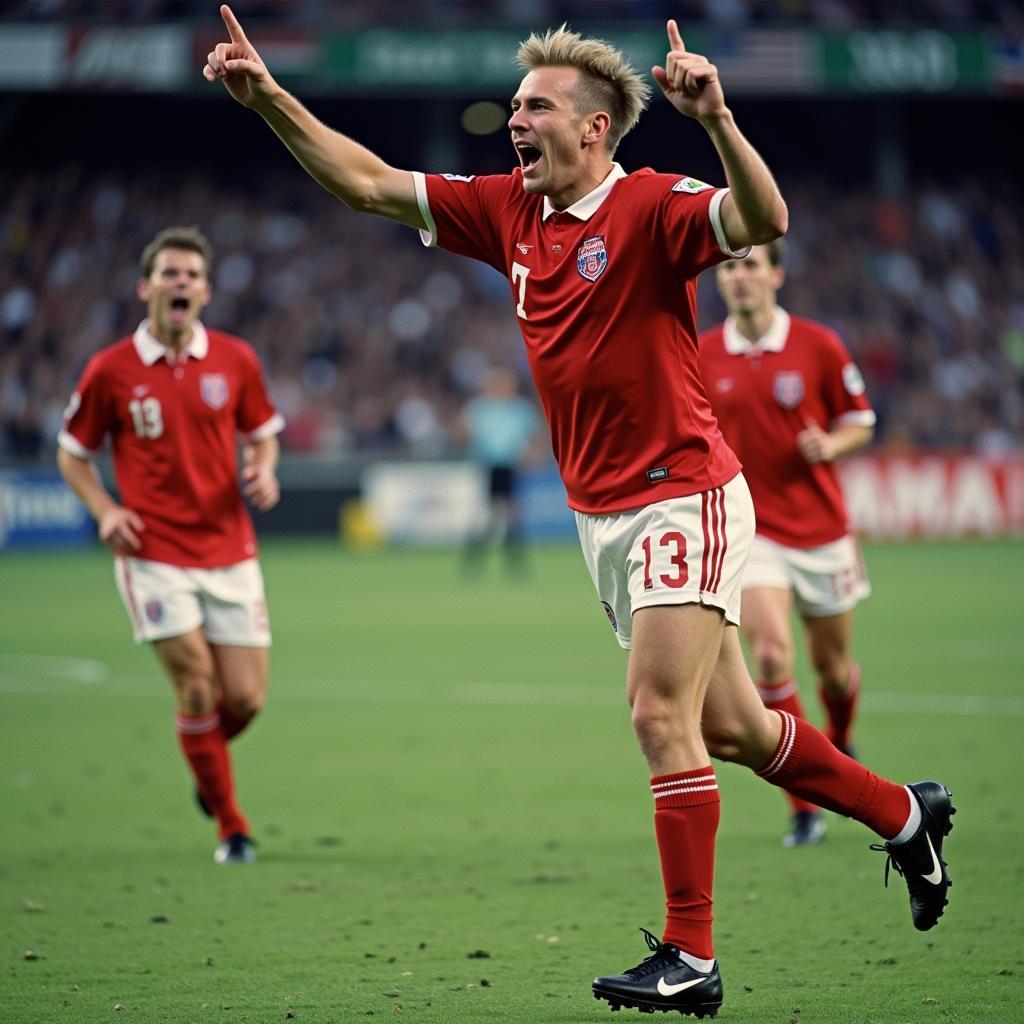 Erling Haaland celebrates a goal