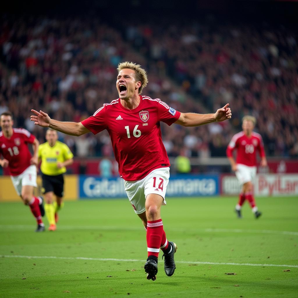 Erling Haaland celebrates a goal