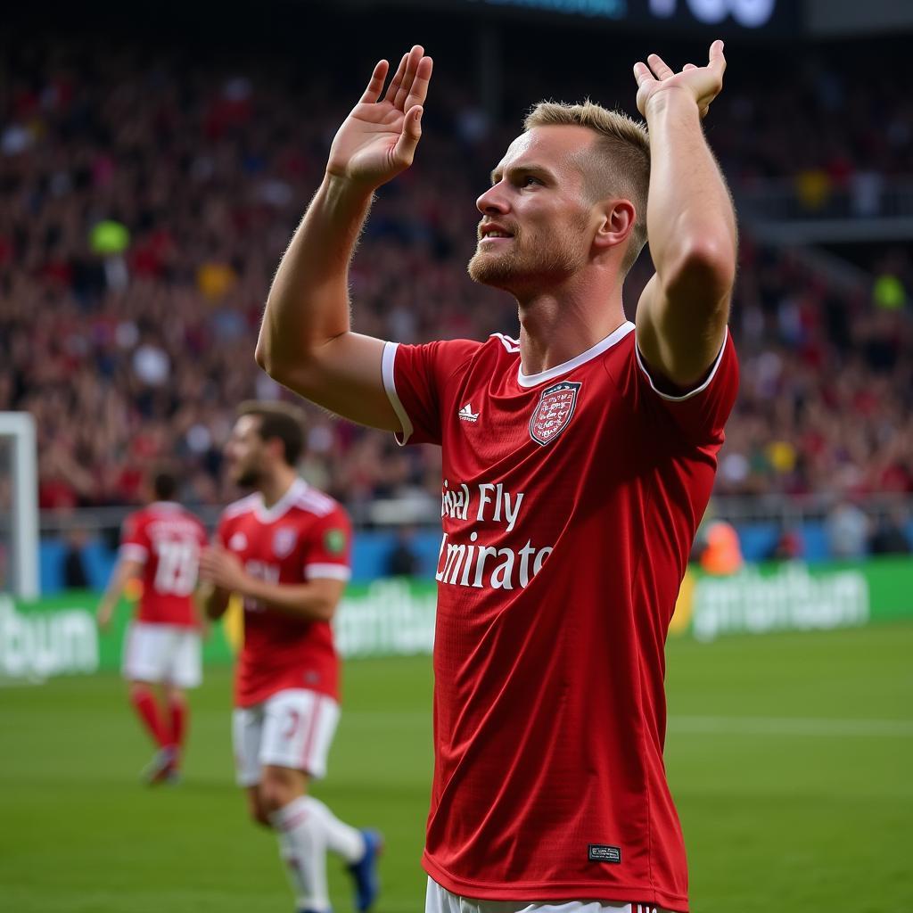 Erling Haaland celebrates a goal