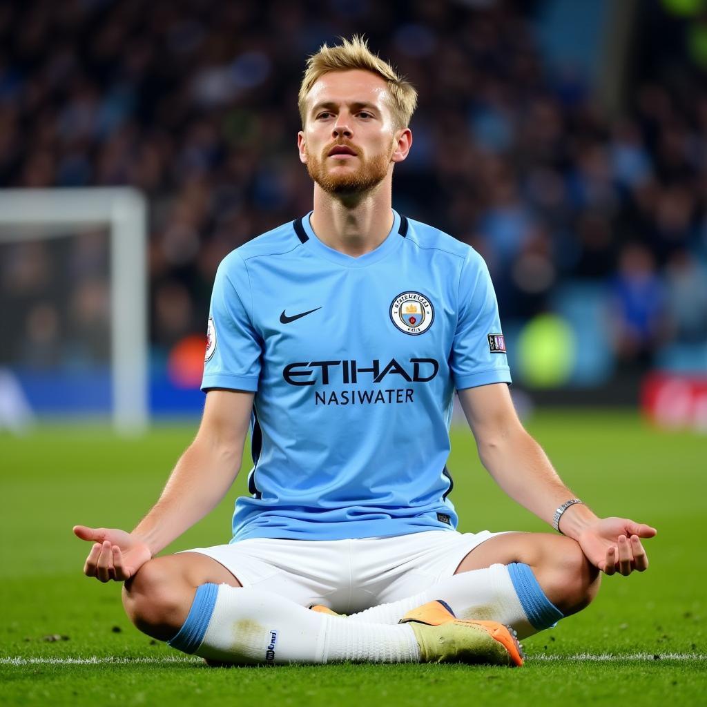 Erling Haaland celebrates a goal for Manchester City