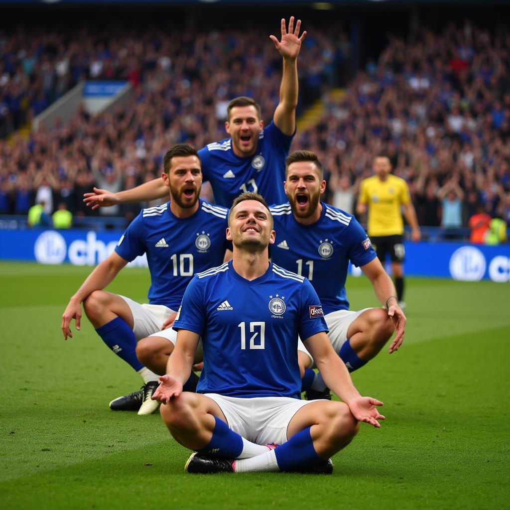 Erling Haaland celebrates a goal