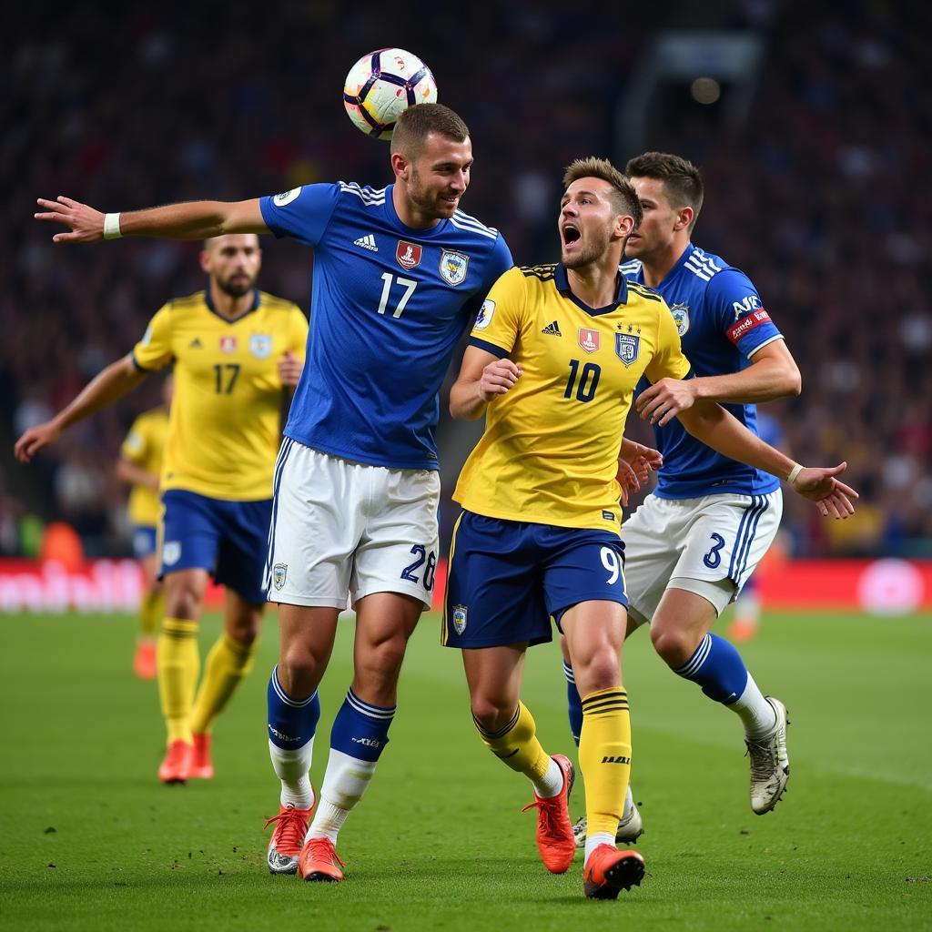 Erling Haaland celebrates a crucial header goal