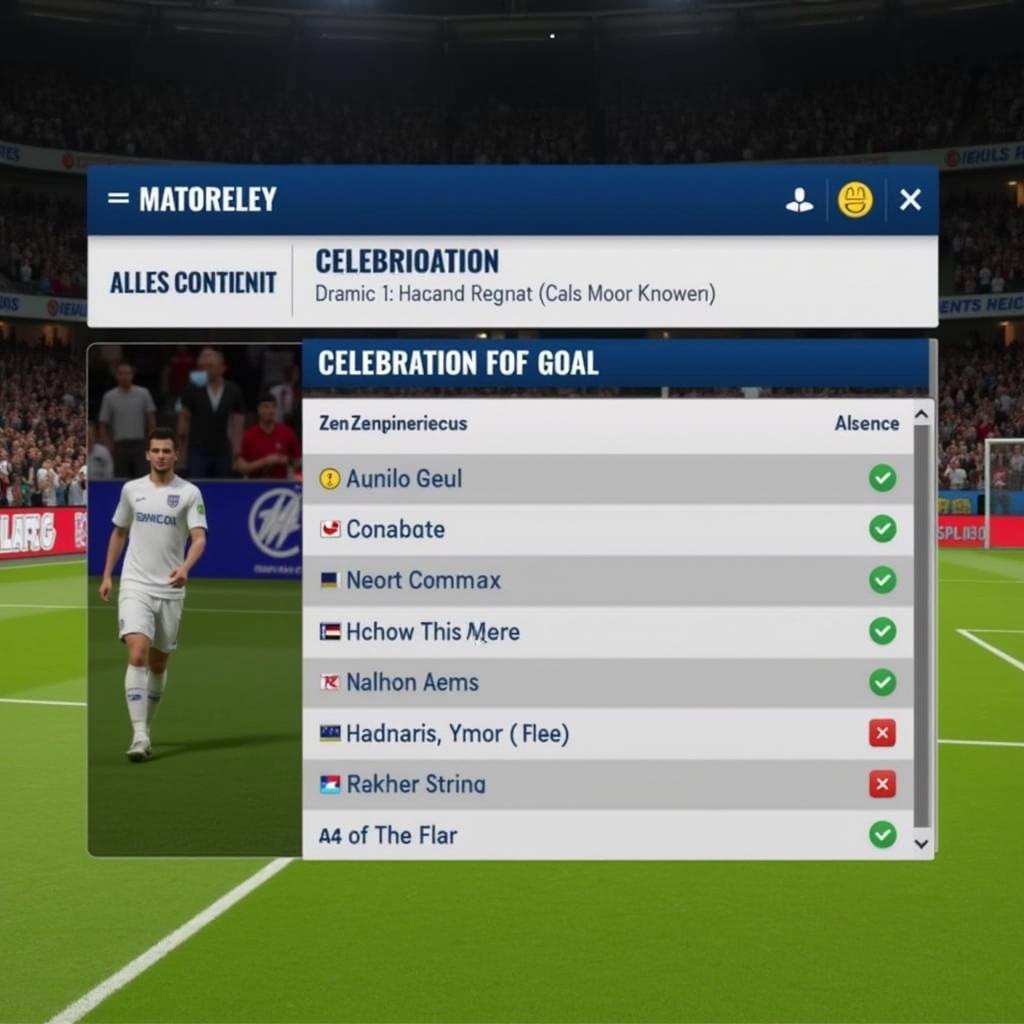  Selecting a Haaland celebration in EA FC 24. 