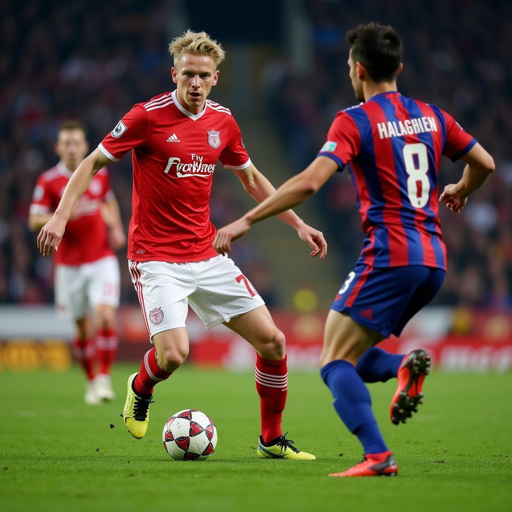 Haaland in action during a Champions League match