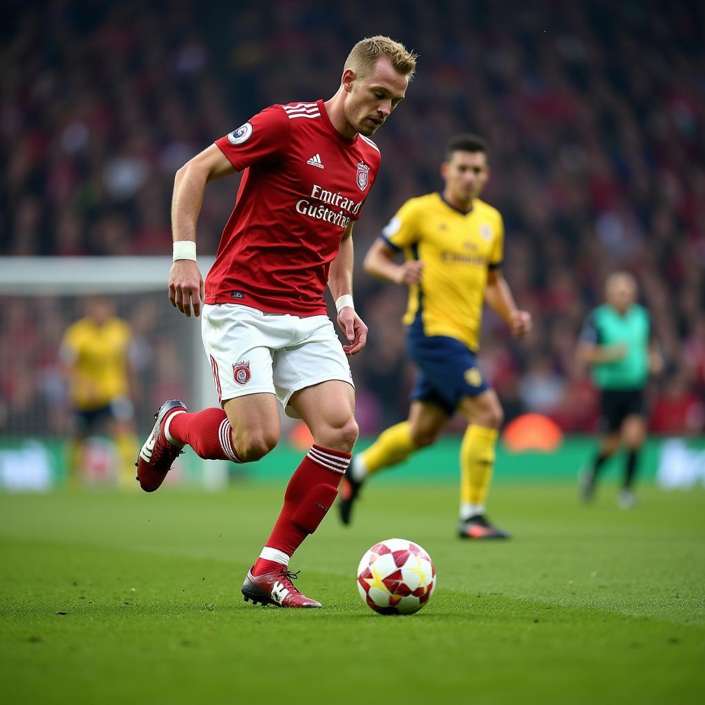 Haaland in action during a Champions League match