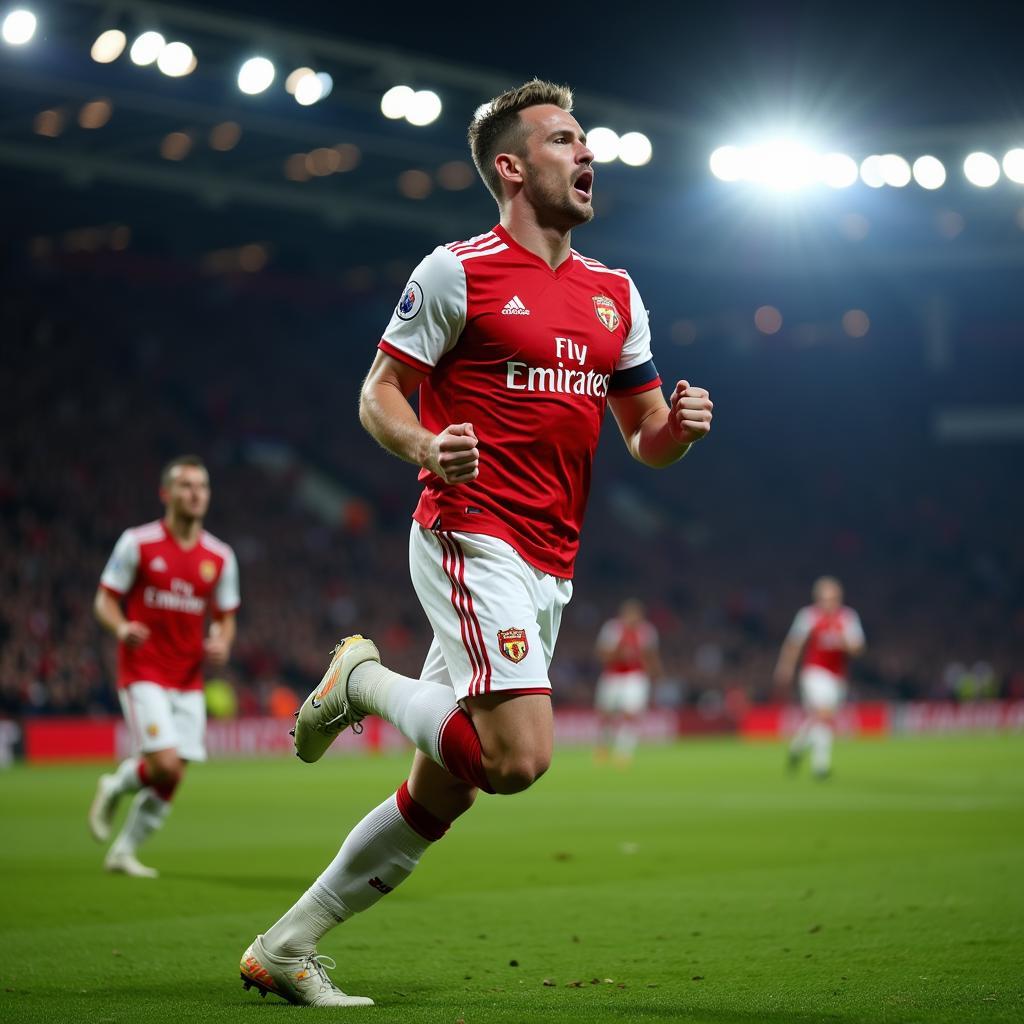 Haaland celebrates a Champions League goal