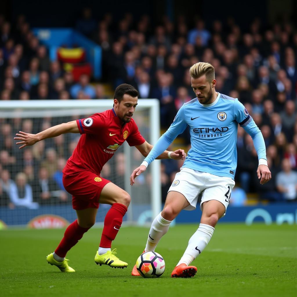 Haaland scores a goal for Manchester City