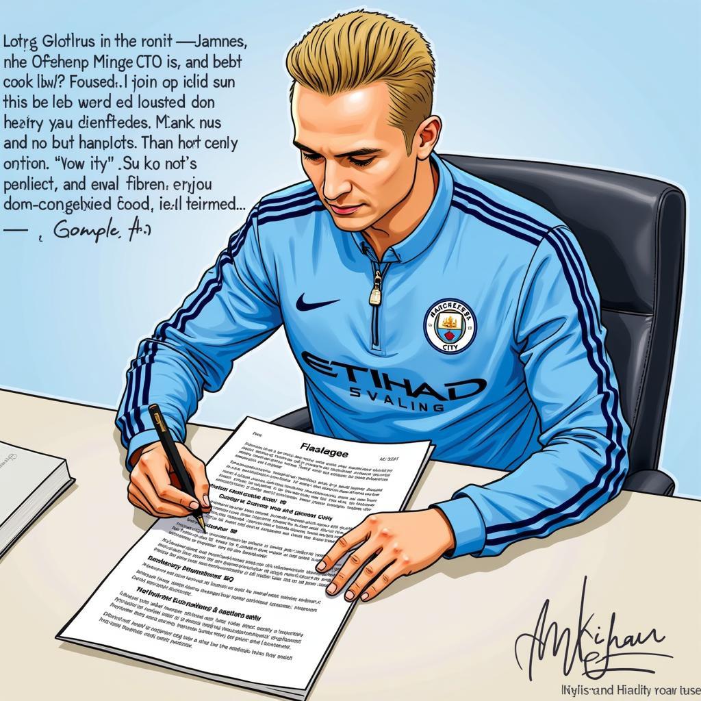 Haaland Signing Contract with Manchester City