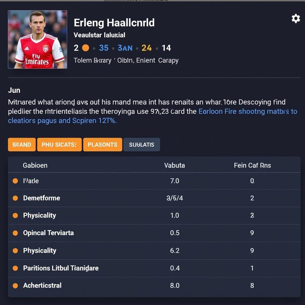 Erling Haaland DLS stats