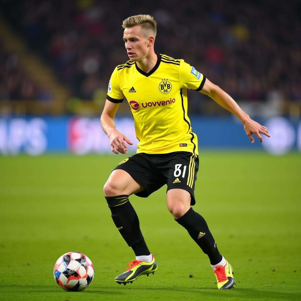 Haaland in Dortmund Jersey